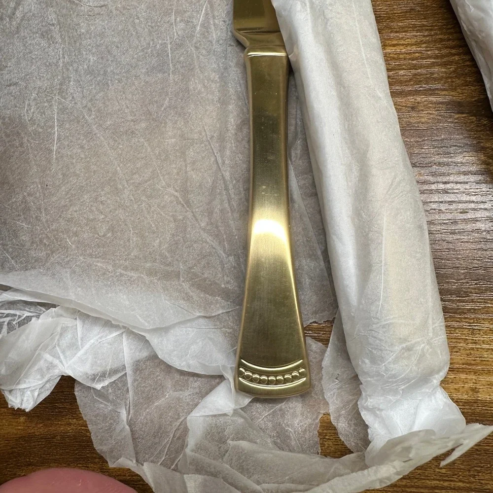 Lenox Portola Gold 20 Piece Flatware Set 18/10 Stainless Steel Service for 4